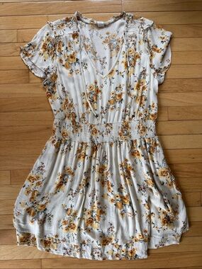 Love Crazy floral rayon ruffle dress - 2X